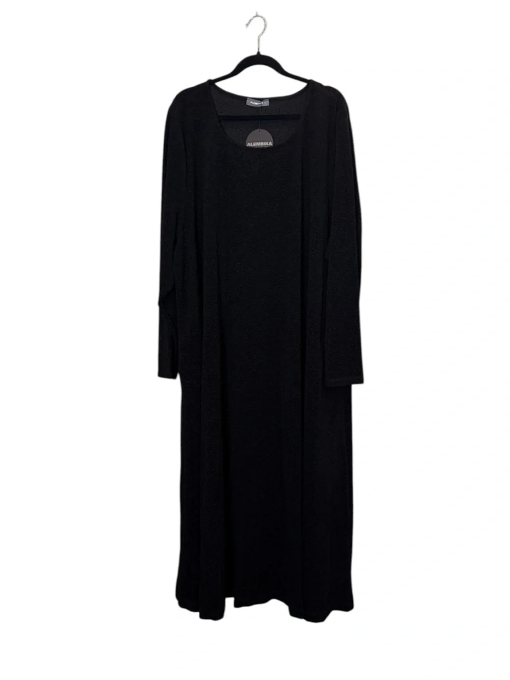 ALEMBIKA Sabrina A-Line Black Textured Maxi Dress sz 20 Plus - Picture 2 of 13